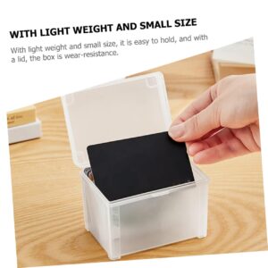 Operitacx 2pcs Cards Mini Boxes Tarot Card Case Small Storage Boxes for Organizing Card Holders Bead Container Card Cases Parts Storage Flash Card Photo Office Plastic