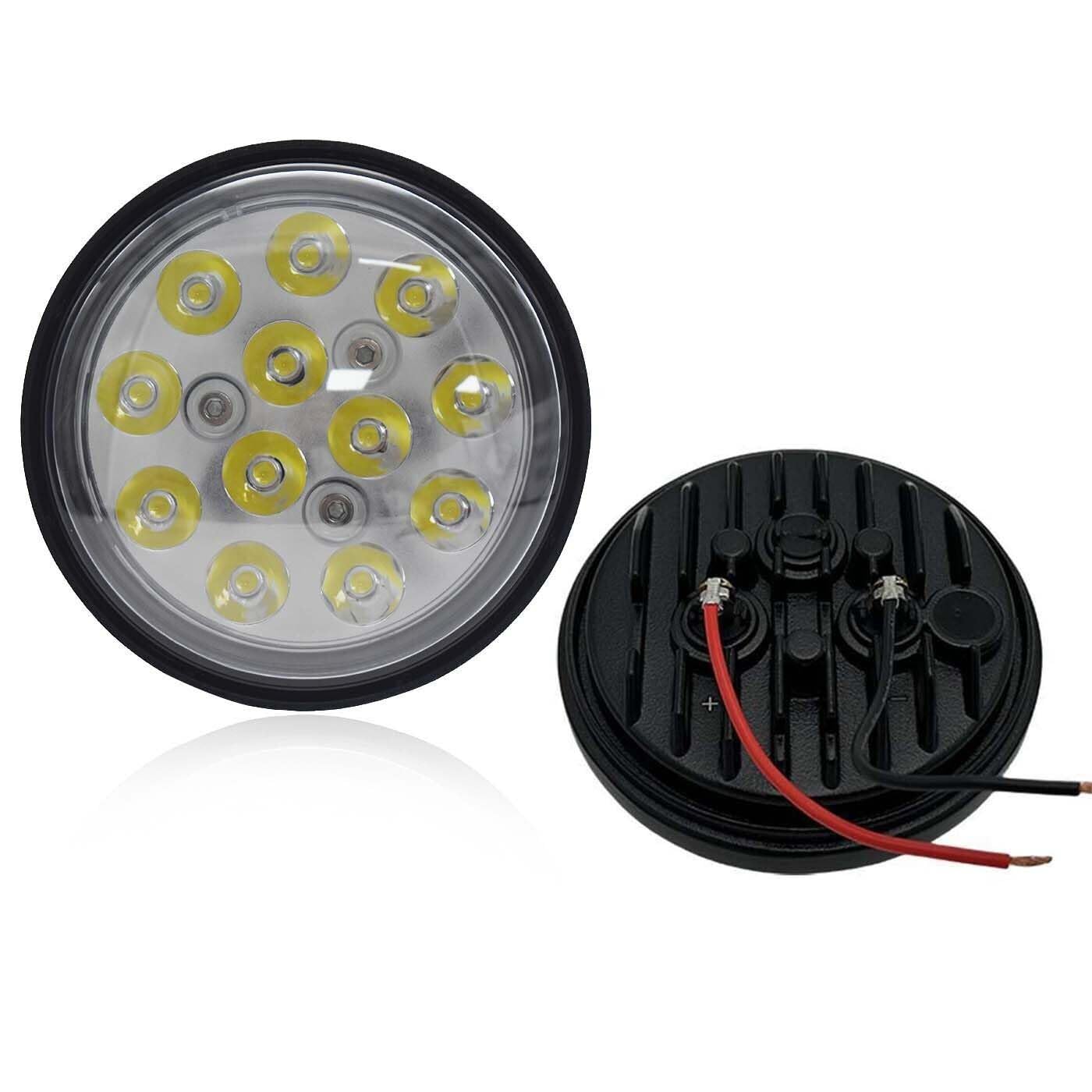 LED PAR36 Aviation Grade Aircraft Landing Light 4-1/2" 115mm DC 8-32V 2,000 Lumens White 6000K Spot Beam Narrow Beam Industrial Waterproof IP67 LED Work Light