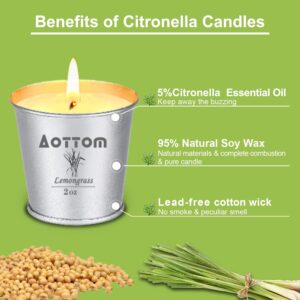 Citronella Candles Outdoor - 9 Packs 2.2oz Bulk Citronella Candles Set for Patio Home Balcony Garden, 135H Burning Time Natural Soy Wax Candles, Small Bucket Candles for Summer Gifts, Camping, Party