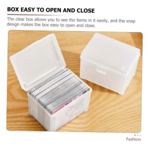 Operitacx 2pcs Cards Mini Boxes Tarot Card Case Small Storage Boxes for Organizing Card Holders Bead Container Card Cases Parts Storage Flash Card Photo Office Plastic