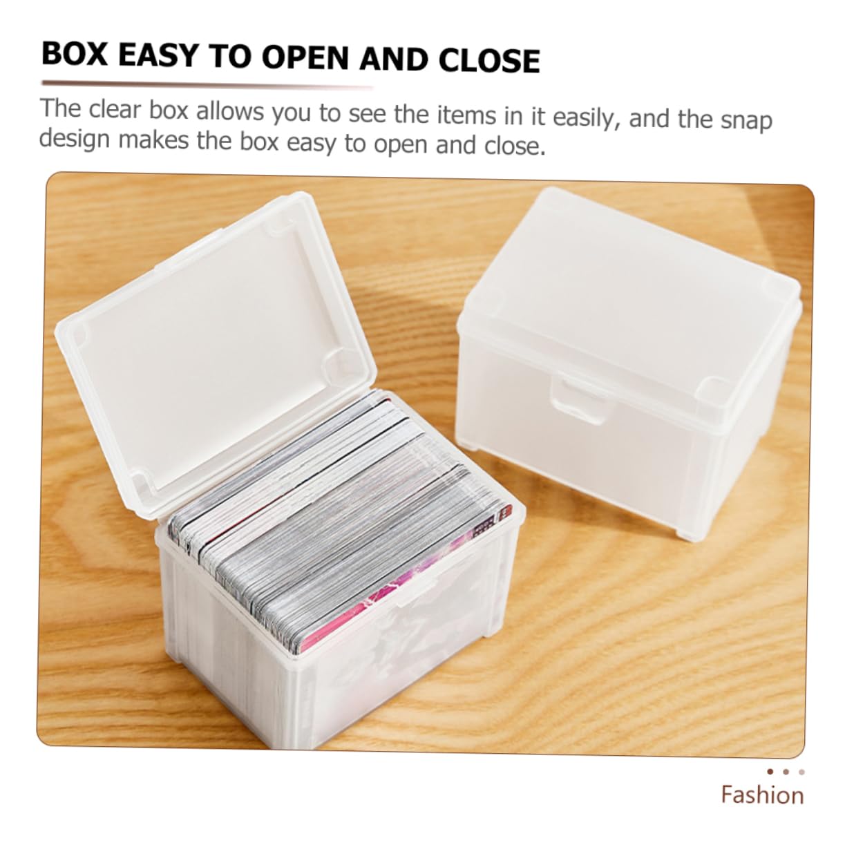 Operitacx 2pcs Cards Mini Boxes Tarot Card Case Small Storage Boxes for Organizing Card Holders Bead Container Card Cases Parts Storage Flash Card Photo Office Plastic