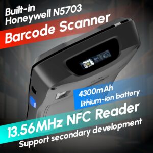 Rayoungtek Android Barcode Scanner Built-in HW N5703 1D/2D/QR Scan Engine, NFC Reader, Rugged Android 12 4G WiFi Wireless Handheld Moible Computer PDA Data Terminal for Inventory Warehouse WMS