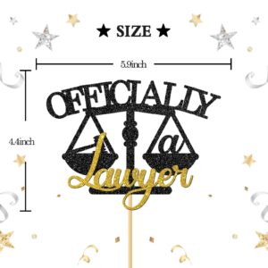 INNORU Officially a Lawyer Cake Topper Congrats Lawyer Cake Decor Law School Grad Case Closed 2024 Law School Graduation Party Supplies Glitter