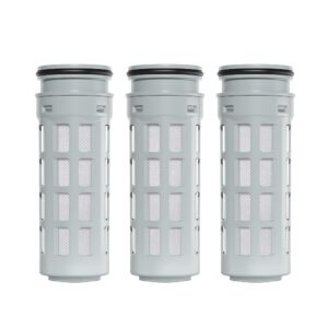 replacement for brita® stream pitcher water filter, brita® ob05 filter pitchers and dispensers, pour through filters, upgraded 7-stage filters, lasts 2 months, by aqua crest (pack of 3)