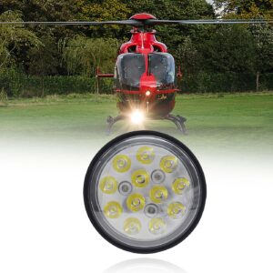 led par36 aviation grade aircraft landing light 4-1/2" 115mm dc 8-32v 2,000 lumens white 6000k spot beam narrow beam industrial waterproof ip67 led work light