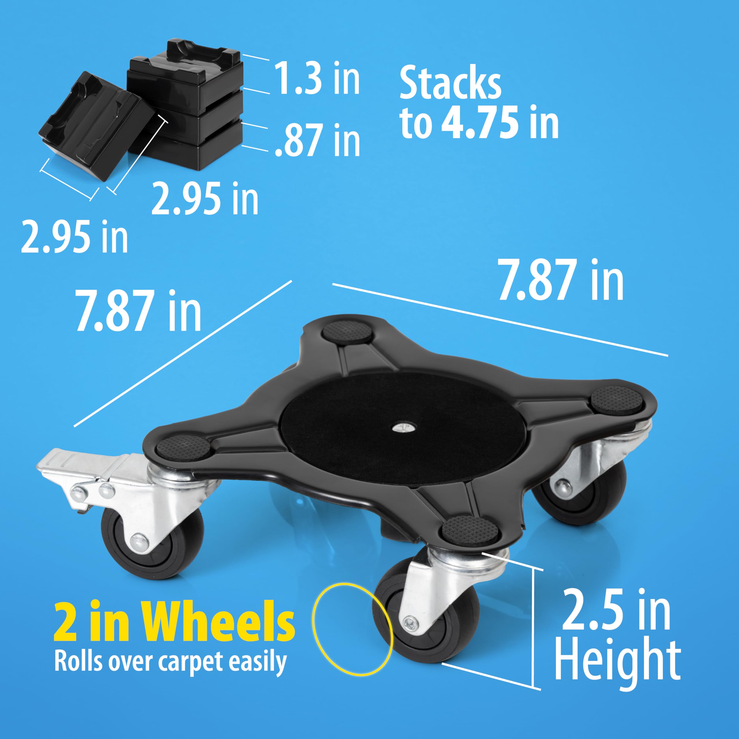 Heavy Duty Furniture Movers with Wheels - Set of 4 Furniture Dolly& Lifter Tool with 2800 lbs Load Capacity, Easy Sliders Dolly for Moving Appliances, Sofa, Tables, Refrigerators, Cabinet, and Piano