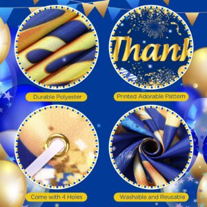 Thank You Appreciation Party Decorations Blue Gold Thanks for All You Do Banner with 18 Pcs Balloons We Appreciate You Yard Sign Decor Gifts for Graduation Pastor Employee Staff Teachers Doctors