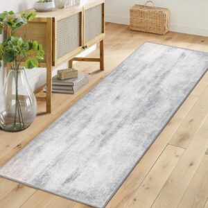 hallways runner rug, 2x6 washable runner rug non skid runner rugs for kitchen with rubber backing, abstract print floor carpet runner for entryway laundry bedroom living room