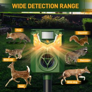 X-PEST Solar Ultrasonic Animal Repeller with Motion Sensor to Repel Wild Animals by Flamelight and Powerful Ultrasound, Best for Garden, Lawn, Farm Use