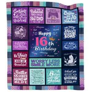 sweet 16 gifts for girls, 16th birthday gifts for girl, 16 year old girl birthday gifts, gifts for 16 year old girl, sweet sixteen gifts for girls, 16th birthday decoration blanket throw 60"x50"