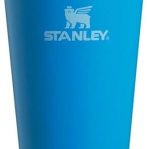 Stanley Adventure Insulated Stacking Beer Pint Glass, Stainless Steel Double Wall Rugged Metal Drinking Tumbler, 16 Oz, Azure