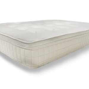 Naturepedic Pillow Top Organic Mattress - Full Hybrid Mattress with Encased Coils for Comfort and Pressure Relieving Natural Latex Mattress - Naturally Cooling & Breathable Mattress