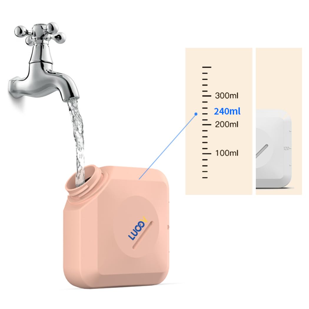 Portable Bidet for Toilet or Travel 2 of Pack.Handheld Bidet for Postpartum Perineal Care,Hemorrhoid Treatment,and Baby,Elderly,Sprayer,Bio, Personal bidets (Orange+Pink)