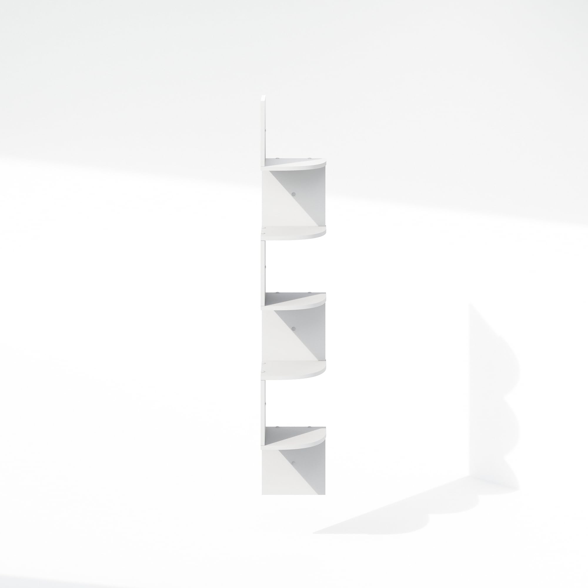 Furinno 5-Tier Floating Corner Shelf, Wall Mount Shelves for Storage and Display, White