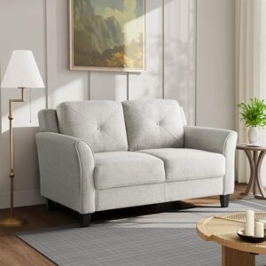 lifestyle solutions harrington loveseat, beige