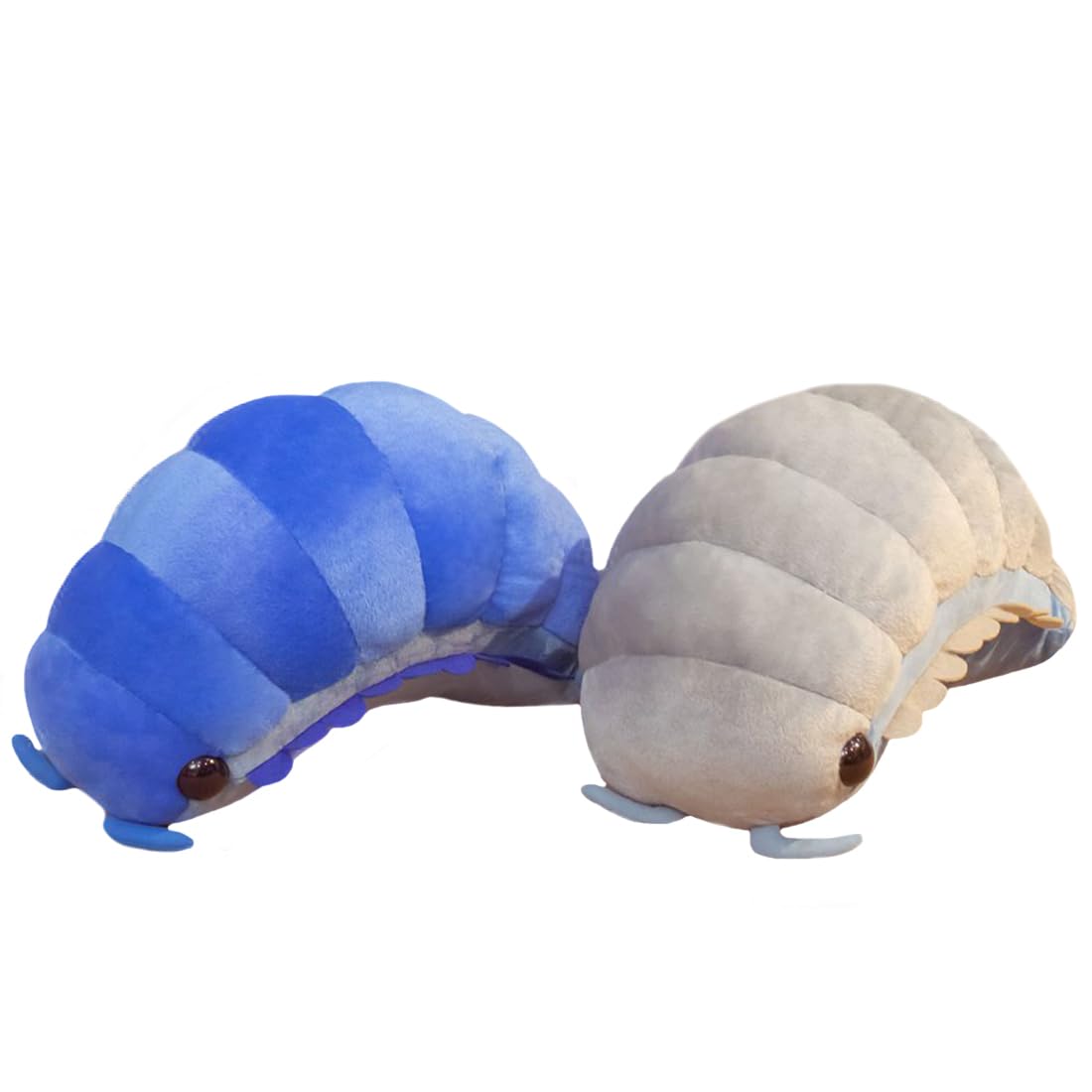 ELAINREN Ultra-Soft Blue Pill Bug Plush Pillow Lifelike Insect Stuffed Animals Toy Cute Fluffy Insect Isopod Plushie Doll Gifts/19.6''