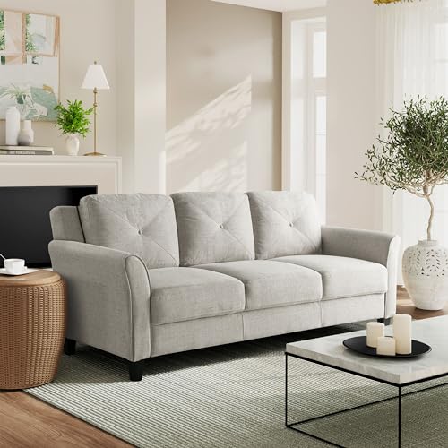 Lifestyle Solutions Harrington Sofa Curved Arms, Beige