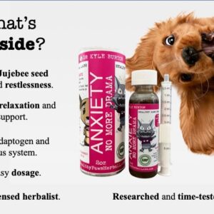 HEALTHY PAWS HERBAL LABS No More Drama Calming Herbs for Dogs & Cats - Natural Stress & Anxiety Relief Supplement - 2oz