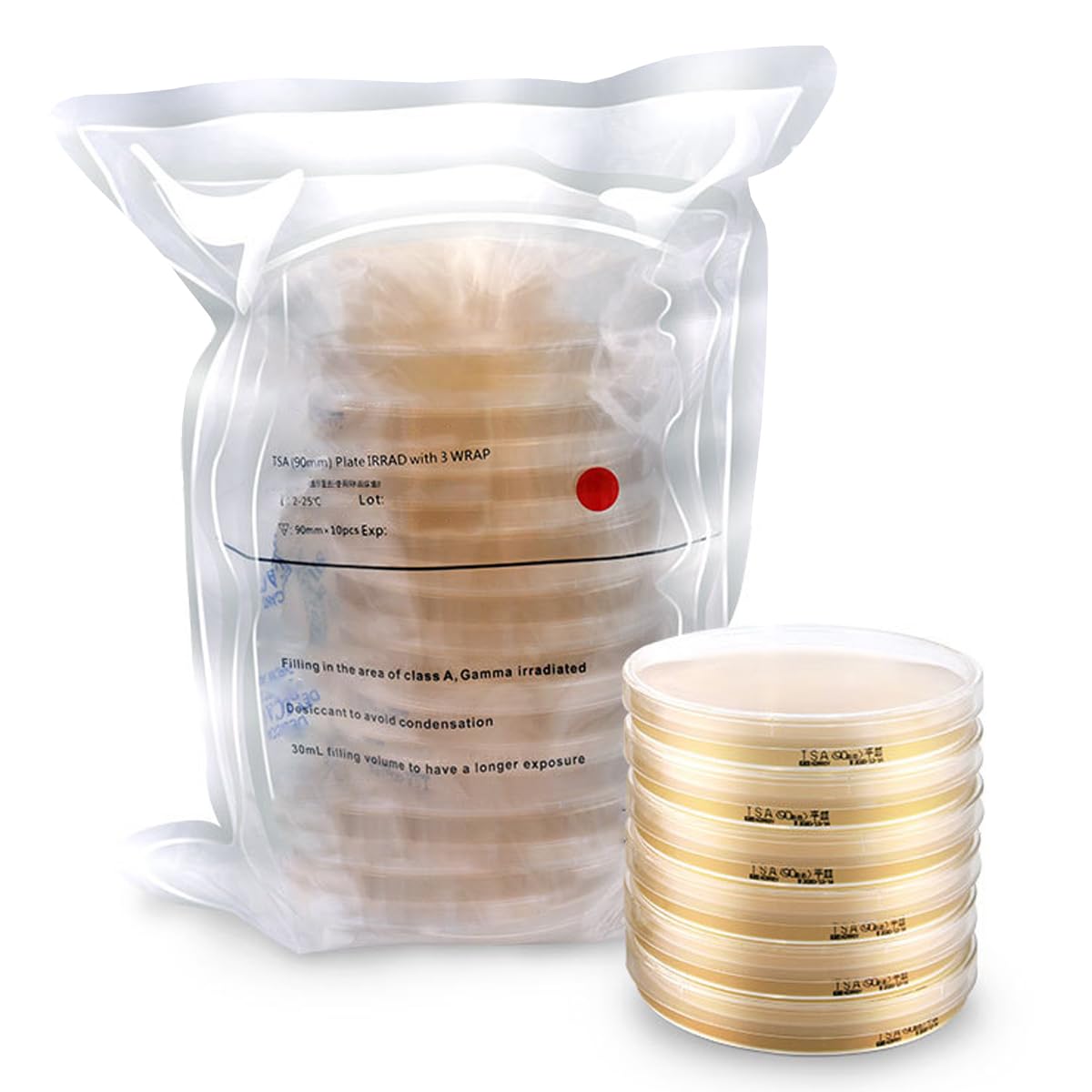 Prepoured Malt Extract Agar Petri Dishes (MEA) for Mushroom Cultivation, Petri Dishes with Agar (10 Prepoured Agar Plates)