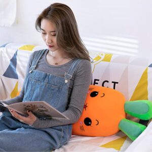 Shapeazy Carrot Plush Toy,Soft Carrot Hugging Pillow Cute Stuffed Doll Toy,Plush Vegetable Pillows Throw Pillow Plush Pillow for Kids Plush Toys Gift for Birthday Valentine Christmas (51.2inch)