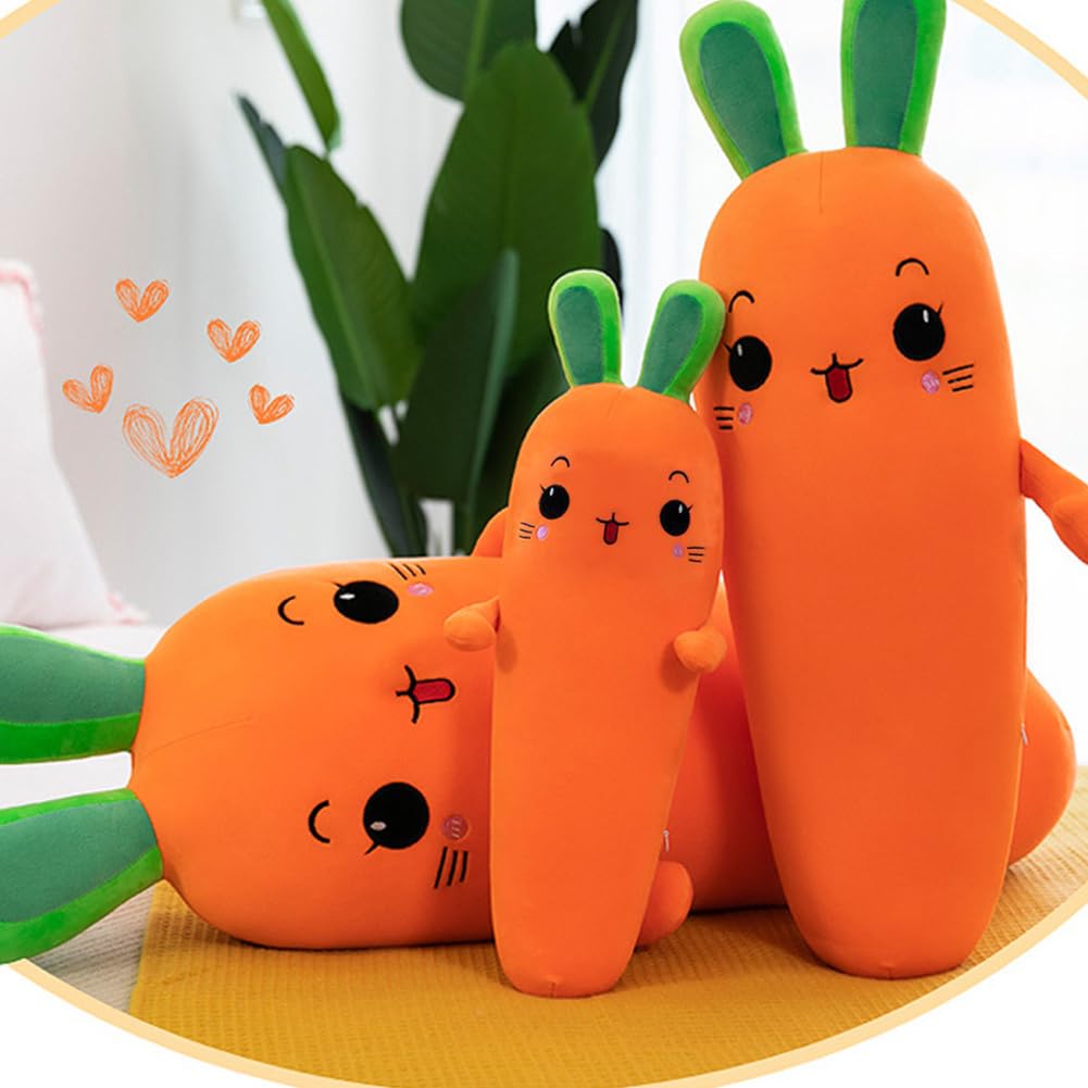 Shapeazy Carrot Plush Toy,Soft Carrot Hugging Pillow Cute Stuffed Doll Toy,Plush Vegetable Pillows Throw Pillow Plush Pillow for Kids Plush Toys Gift for Birthday Valentine Christmas (51.2inch)