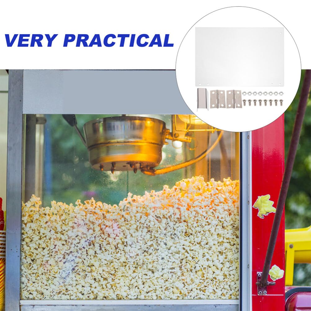 HOLIDYOYO Popcorn Popper Machine Popcorn Machine Door Panel Replacement Clear Panel Thicken Plastic Popcorn Machine Panel Supply