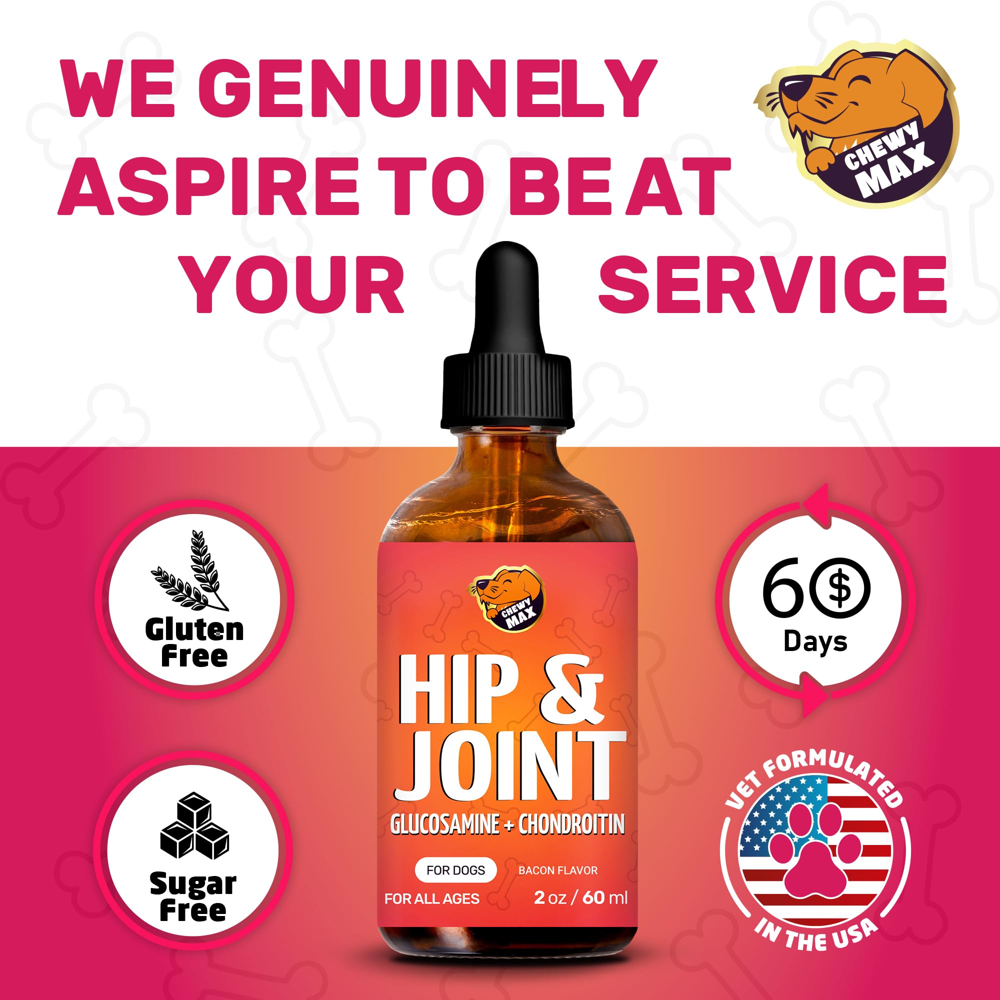 Glucosamine for Dogs Hip and Joint Supplement Liquid | Liquid Glucosamine for Dogs | Dog Joint Supplement Liquid | Glucosamine Liquid for Dogs | Large & Small Dog Joint and Hip Supplement | 3 Bottles