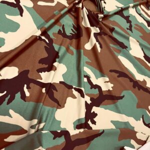 Military Camouflage Print Nylon Spandex Fabric Four-Way Stretch by Yard for Swimwear Dancewear Dress Gym wear