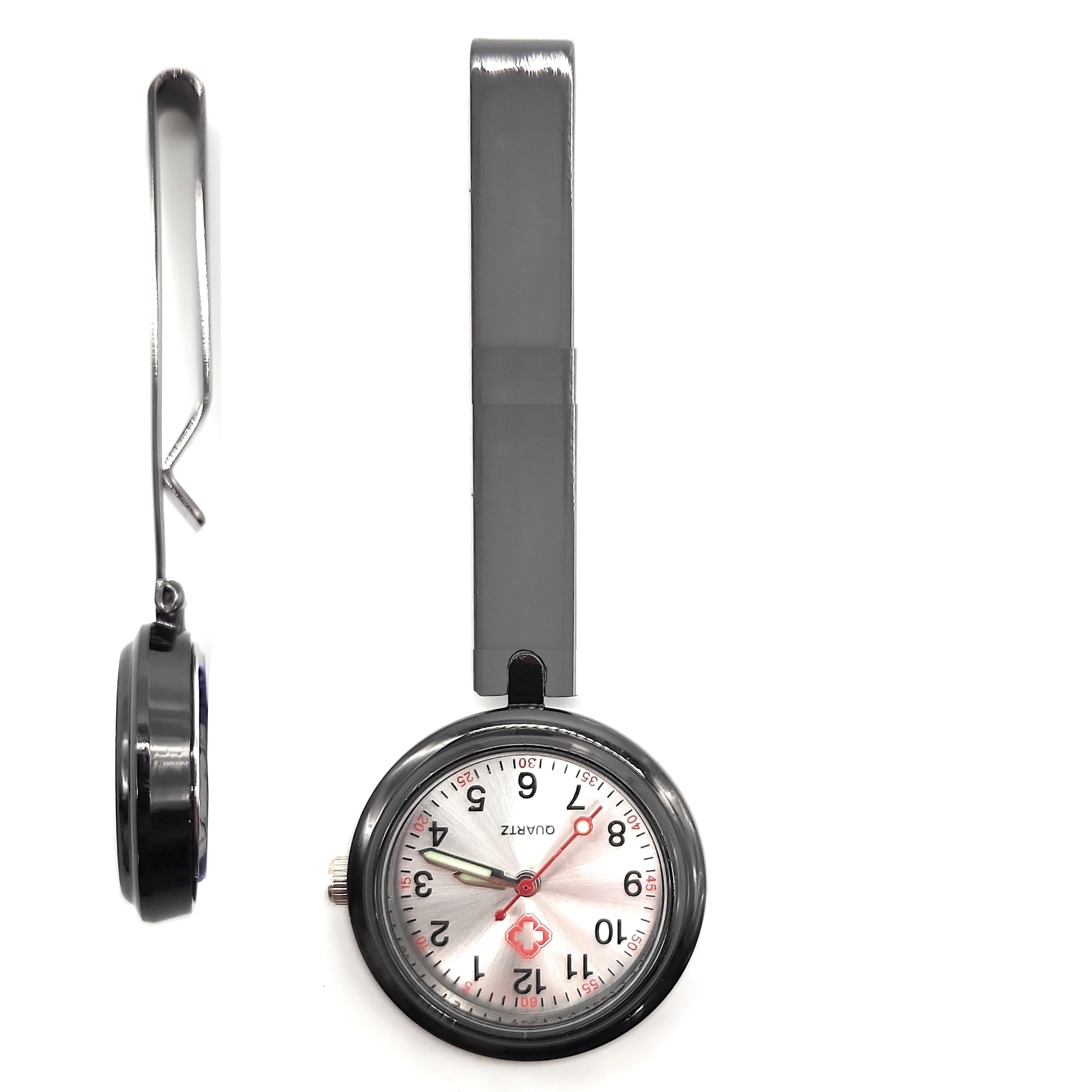 Nurse Stethoscope Watch - Lightweight Metal Frame- Attaches Directly to Pocket, Scrubs or Shirt. Convient.