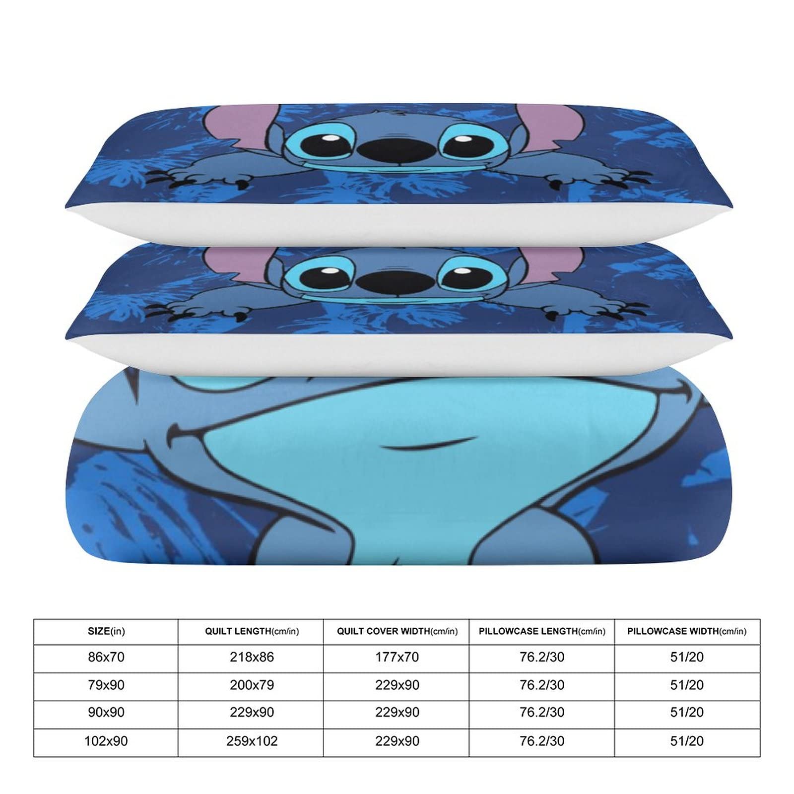 Dxoizyu Anime Bedding Sets Cute Cartoon Printed Duvet Cover Soft Bedroom Bed Decor Gifts for Boys Girls Teens Kids Children 3 Piece with 1 Duvet Cover and 2 Pillowcase Queen Size, BED-ST-3