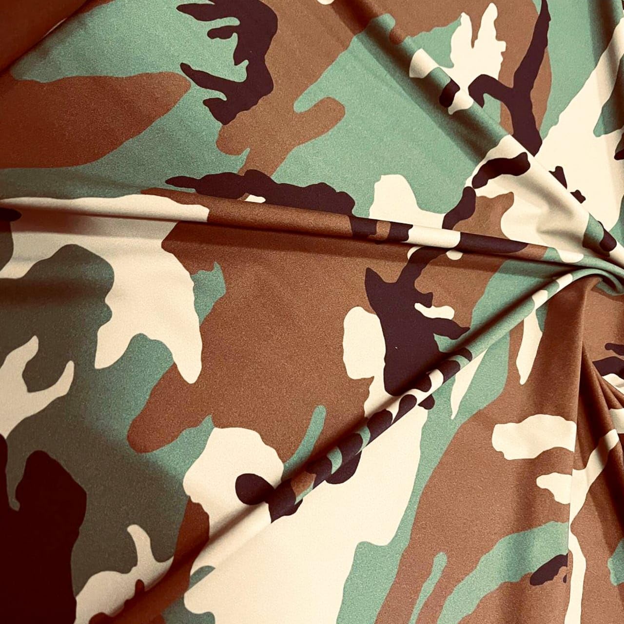 Military Camouflage Print Nylon Spandex Fabric Four-Way Stretch by Yard for Swimwear Dancewear Dress Gym wear