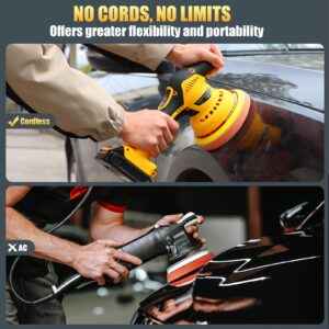 Cordless Car Buffer Polisher Compatible for Dewalt 20V Battery, Power Polisher for Car Detailing/Polishing/Waxing(Battery Not Included)