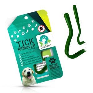 Danken® Tick Remover for Dogs | Tick Removal Tool for Dogs, Cats, Horses, and Humans | Enhanced Design | Tick Tweezers | Dog Tick Remover Tool | Tick Grabber | Tick Puller (2 Pack Resealable Bag)