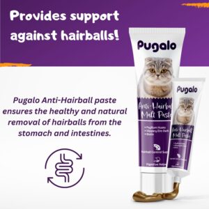 Pugalo Cat Hairball Remedy, Cat Hairball Malt Paste 100ml, Hairball Gel for Cats 3.5oz