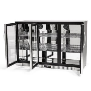 Procool Residential 2-door Glass Front Stainless Steel Back Bar Cooler; Undercounter 33" Height