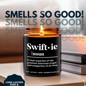 Swiftie Candle, Taylor-Inspired Gifts for Swifties, Perfect Swiftie Gifts for Women and Music Merch Singer Fans with Definition of Swiftie, Best Birthday Gifts for Swifties