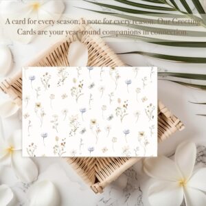 slapaflife Blank Cards with Envelopes All Occasion,Elegant Floral Design Blank Greeting Cards 4x6,20Pack -Blank Greeting Cards,Note Cards with Matching Peel-and-Seal Rustic Envelopes