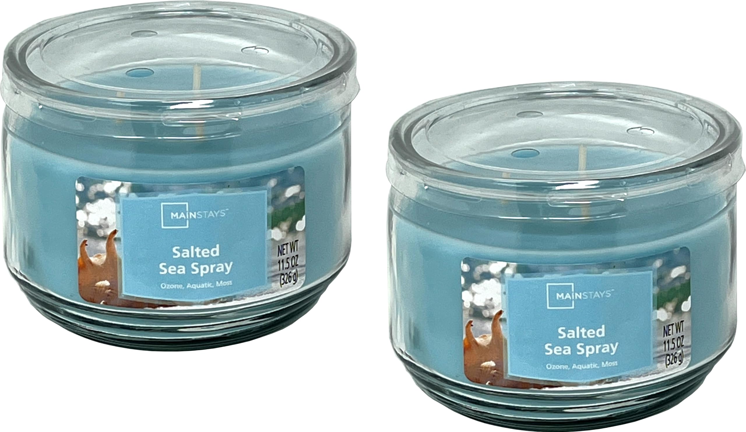 Maclock Mainstays 11.5oz Scented Candle 2-Pack (Salted Sea Spray), Neutral, RC-527