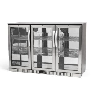 Procool Residential 2-door Glass Front Stainless Steel Back Bar Cooler; Undercounter 33" Height