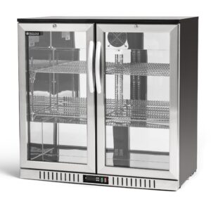 Procool Residential 2-door Glass Front Stainless Steel Back Bar Cooler; Undercounter 33" Height