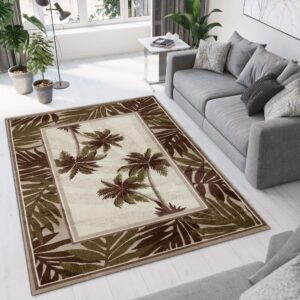 Palm Trees Area Rectangle Rugs Living Room Carpet Floor Decor, Palm Trees Rug Home Decor (96 * 72 inches)