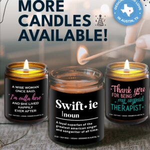 Swiftie Candle, Taylor-Inspired Gifts for Swifties, Perfect Swiftie Gifts for Women and Music Merch Singer Fans with Definition of Swiftie, Best Birthday Gifts for Swifties