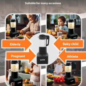 WantJoin 60 Oz Hot & Cold Countertop Cooking Blender, 24000RPM High-Speed Blender with 9 One Touch Programs, Soybean Milk Machine for Nut Butters,Soups,Shakes and Smoothies with 12H Delay Cook