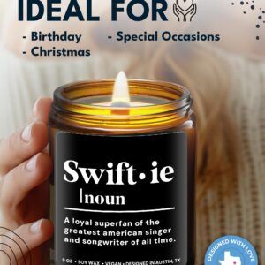 Swiftie Candle, Taylor-Inspired Gifts for Swifties, Perfect Swiftie Gifts for Women and Music Merch Singer Fans with Definition of Swiftie, Best Birthday Gifts for Swifties