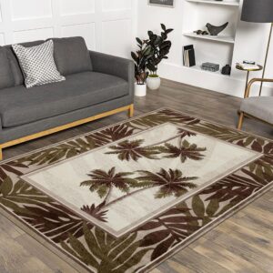 Palm Trees Area Rectangle Rugs Living Room Carpet Floor Decor, Palm Trees Rug Home Decor (96 * 72 inches)