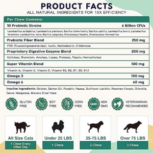 Probiotics for Dogs and Digestive Enzymes, 114 Chews