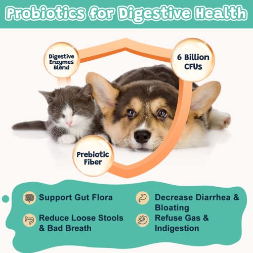 Probiotics for Dogs and Digestive Enzymes, 114 Chews