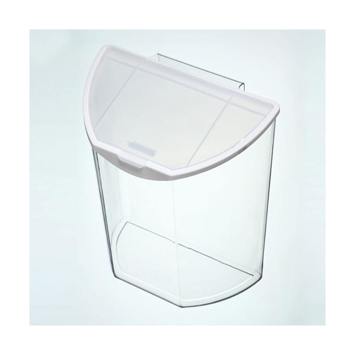 Finoti Trash can Wall-Mounted Plastic Garbage can Desktop Waste Bin Storage Box Wastebasket with lid Simple Kitchen Bathroom (Size : Clear)