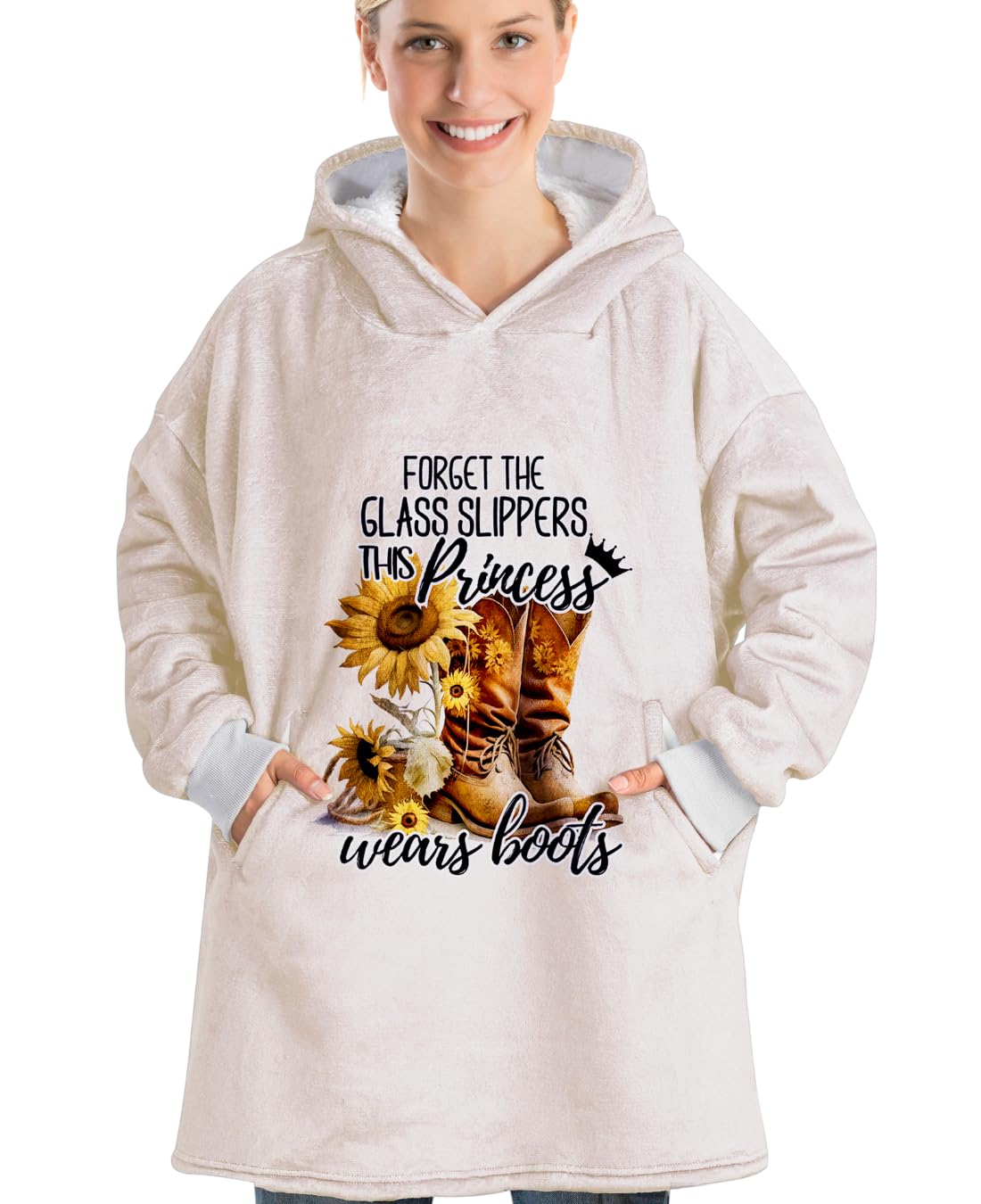 Huglanket Country Girl Gifts Wearable Blanket Hoodie, Oversized Wearing Blanket Western gifts, Cowgirl Stuff for Women, Farm Girl Gifts