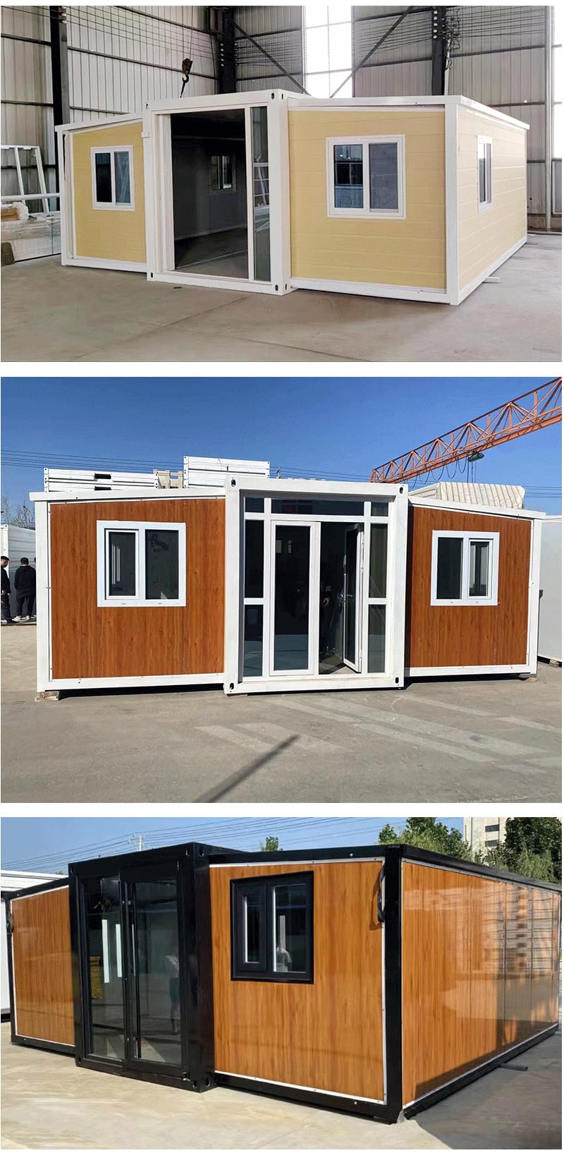 Portable Prefabricated Tiny Home 13x20ft, Mobile Expandable Plastic Prefab House for Hotel, Booth, Office, Guard House, Shop, Villa, Warehouse, Workshop (with Restroom) for Families & Remote Workers